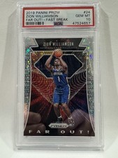 2019-20 Panini Prizm - Far Out! Zion Williamson #24 Fast Break Prizm (RC)