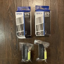 TWO Genuine Epson 273 Black XP820 XP600 XP610 XP800 XP620 XP520 Exp 01/26 01/27
