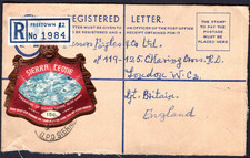 1971 SIERRA LEONE FREETOWN 20c Uprated Registered Letter Postal Cover to GB