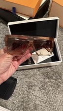CELINE CL40092I Women's Oversized Square Brown Gradient UV400 Sunglasses 145mm