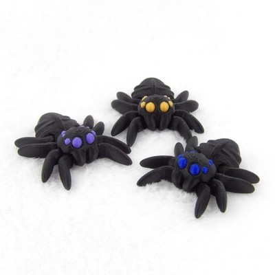 3D Printed Articulated Spider | Halloween Fidget Toy | Creepy Crawly Desk Pet