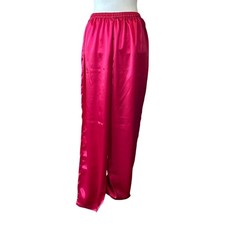 Vintage Victoria's Secret Gold Label Satin Pajama Bottoms Sleep Pants Berry Med