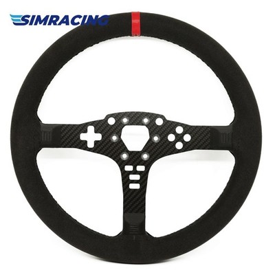 33CM/13'' Racing Steering Wheel with Suede PC SIM Racing Accessory for MOZA R5