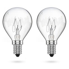 Backofenlampe E14 40W hitzebeständig bis 300Grad (2400K warmweiß 350lm), 2 Stück