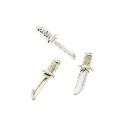 3x Lego Waffe Messer klein chrome silber Dolch Stichwaffe 5960 7627 6441 44658a