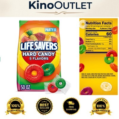 Bulk 5 Flavor Hard Candy - 50oz Kosher Treat for Celebrations & Office Stocking