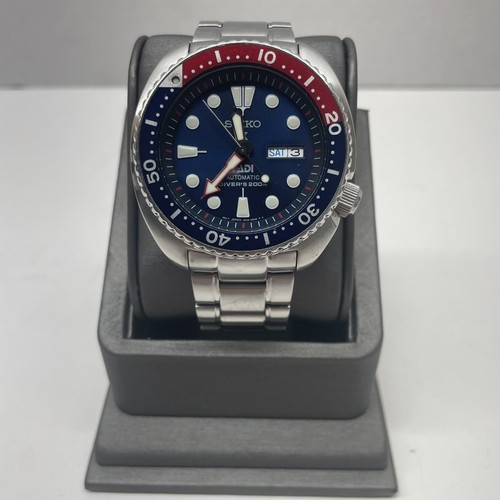 SEIKO PROSPEX SRPE99K1 PADI TURTLE AUTOMATIC 200M DIVER WATCH PEPSI (CMP128439)