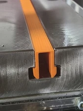 10pcs  12" 5/8 T-Slot Covers for CNC Mill | 3D Printed PETG Chip Guards | Orange