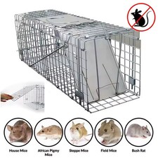 20'' Humane Animal Trap Cage Reusable for Mouse Rat Squirrel  Outdoor Garden