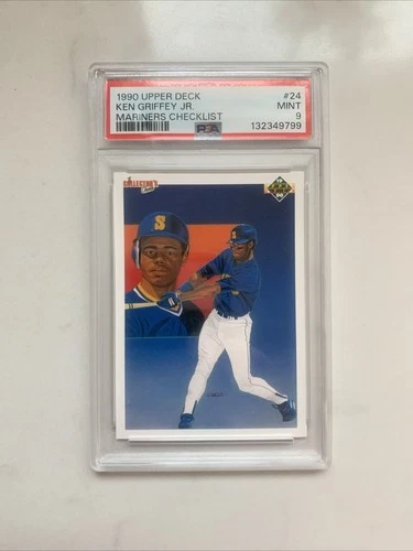 1990 UPPER DECK #24 KEN GRIFFEY JR. MARINERS CHECKLIST PSA 9