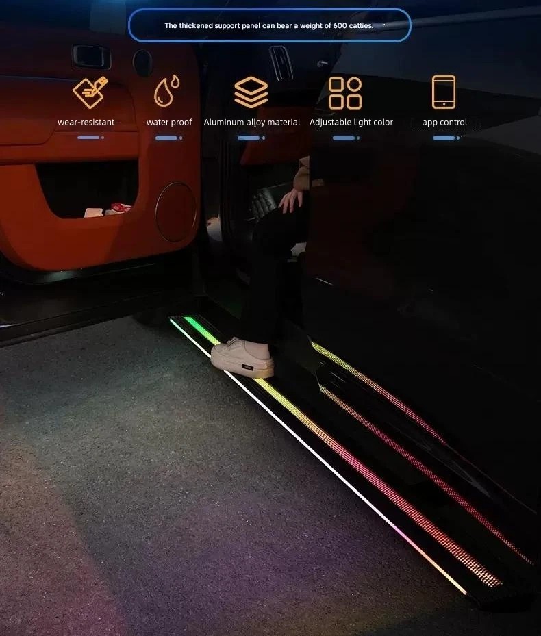 2PCS Power Running Board Side Step LED Light Fit For Jeep Wrangler JL ...
