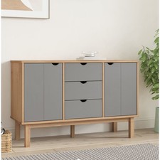 Sideboard 3 Schubladen Massivholz Kiefer Kommode Beistellschrank Konsolenschrank