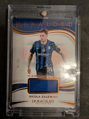 24|25 Panini Immaculate Nicola Zalewski Heralded Materials /75 Inter Milan â½ï¸ð¥