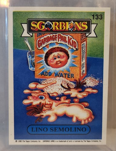 Sgorbions (1985) #133 Lino Semolino Italian GPK Series 1 Sticker Card - Bild 1 von 2