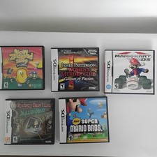 Nintendo DS Game Lot of 7 Mario Kart DS New Super Mario Bros CASE ONLY Read...