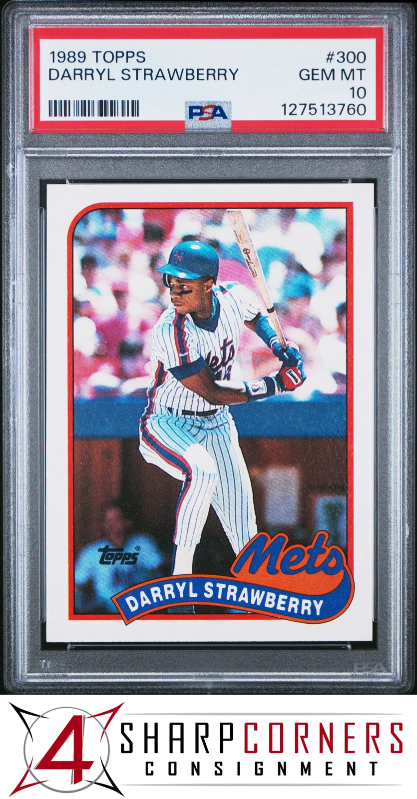 1989 TOPPS #300 DARRYL STRAWBERRY METS PSA 10