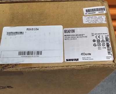 SHURE MXA910W-US - 24'' Microflex  Advance  Ceiling Array Microphone (White)