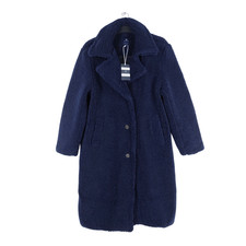 Crew Clothing Company Size 14 Navy Collared Long Teddy Borg Coat BNWT RRP £149