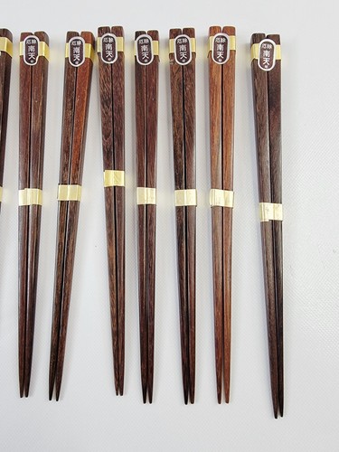 Lot of 19 Japanese 9"L Brown Nantianri Bamboo Wooden Chopstick Ward Off Evil - Afbeelding 4 van 18