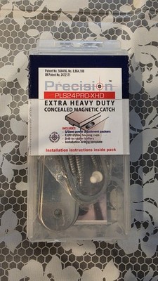 Precision Lock PLS24PRO-XHD Concealed Magnetic Catch, Stainless Steel, 24-75mm H