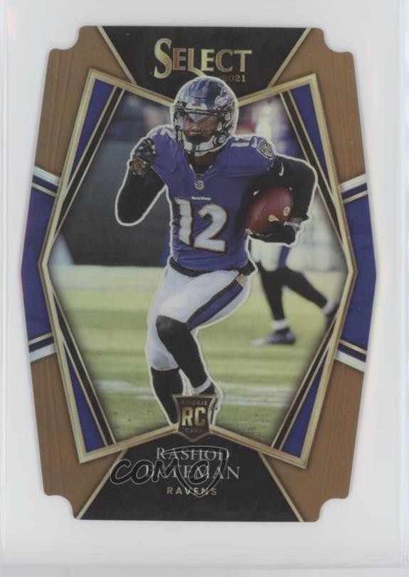 2021 Select Premier Level Copper Prizm Die-Cut /199 Rashod Bateman Rookie RC 8d4