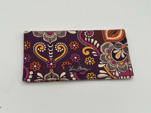 Vera Bradley Scheckbuchhülle "Safari Sonnenuntergang" Erdtöne Blumenstoff wird nicht mehr hergestellt
