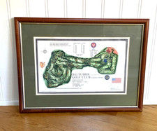 BALTUSROL  - Vintage Framed Golf Lower Course Map Print (21 1/2 "x 16") 1978
