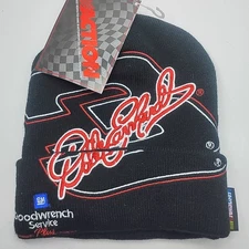 Vintage Nascar Dale Earnhardt #3 Racing Black Beanie Cap Ships Free! Brand New 