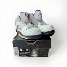 Jordan 5 Retro TD Toddler 8C Sail Racer Blue Cone Black Used Excellent w/ Box