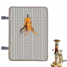 Cat Nail File Scratcher, Sisal Scratch Mat with 80-Grit Aluminum Oxide Cream