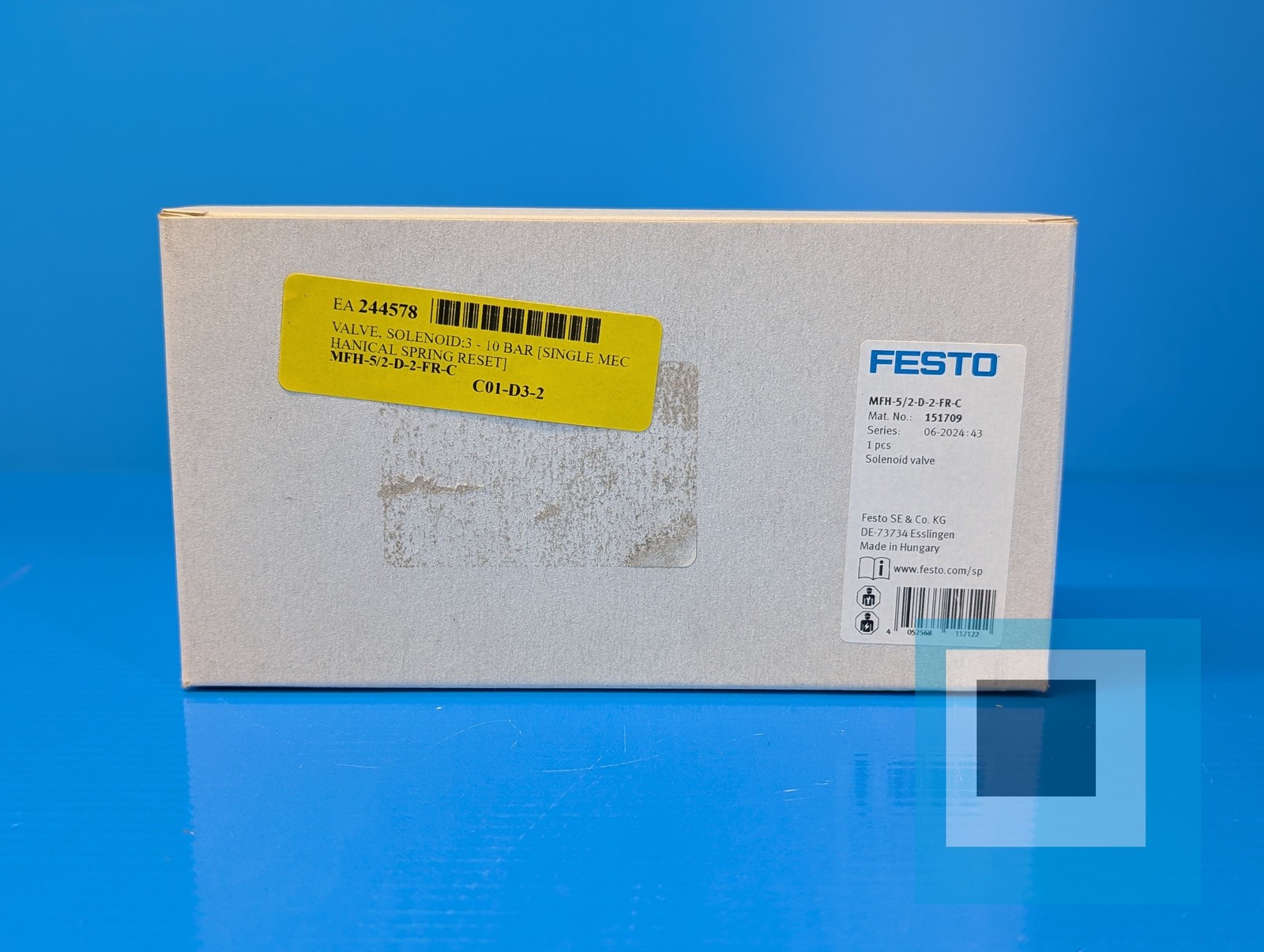 Festo MFH-5/2-D-2-FR-C Solenoid Valve 151709 - NEW