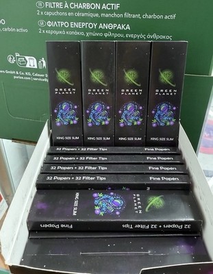 Blättchen King Size Slim Mit Tips Von Green Planet Ganze Packung!!!