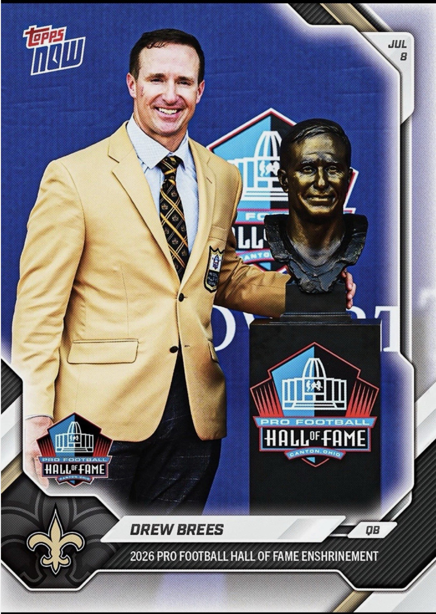 PRESALE 2026 Drew Brees #OS01 Topps Now New Orleans Saints NFL HOF Card