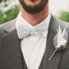 Weddings Clothes Accessories Set White Mens Handkerchiefs Bow Ties Suit for
