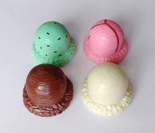 Set of 4 Melissa Doug Ice Cream Cone Scoops for Magnetic Scoop Stack