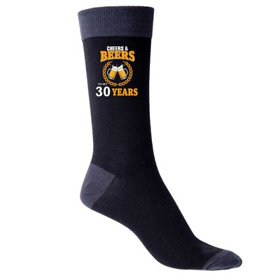 Cheers 30. Geburtstag schwarze Herrensocken Geschenk für Ihn 30 Jahre Geschenk