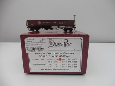 DP Divison Point 5301 D&RGW Gondola 800 Type #805 Messingmodell H0n3