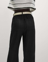 Marks & Spencer Womens Wide leg Trousers in Black - M&S