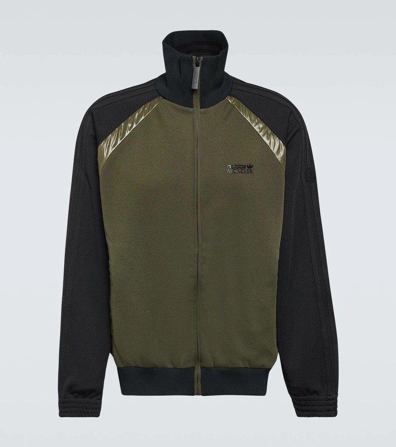 Adidas x Moncler Acetate Zip-Up Sweatshirt / Track Jacket 'Khaki