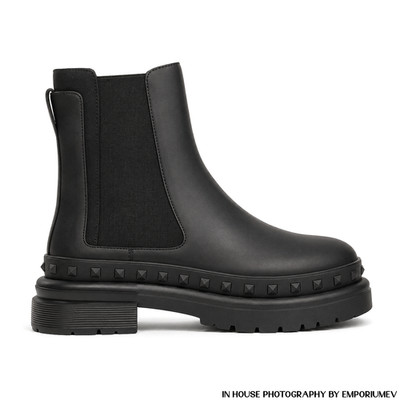 Valentino Garavani M-Way Rockstud Chelsea Black Mens Boots Size EU 42 0577