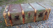 Baule Au S&rsquo;&Eacute;carter Paris '900 Bois Cuir Laiton de Voyage Accessoire Auto