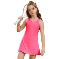 Girls Tennis Dress Sleeveless Pickleball Athletic Dress Golf Outfit with Deta...