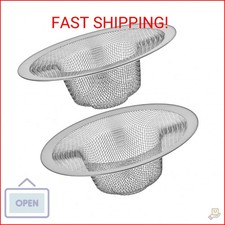 2 Pack - 4.5" Top / 3" Mesh Basket - Kitchen Sink Drain Strainer Stainless Steel