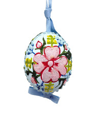 Easter Egg Ornament: Peter's Seasons GMBH; Spring Floral Decorated Egg