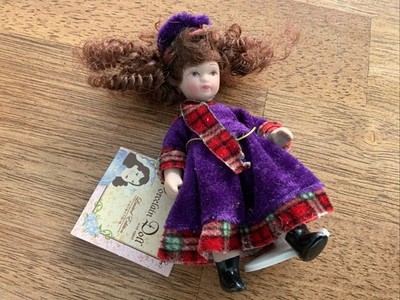 Small Scottish Porcelain Doll On Stand 5 