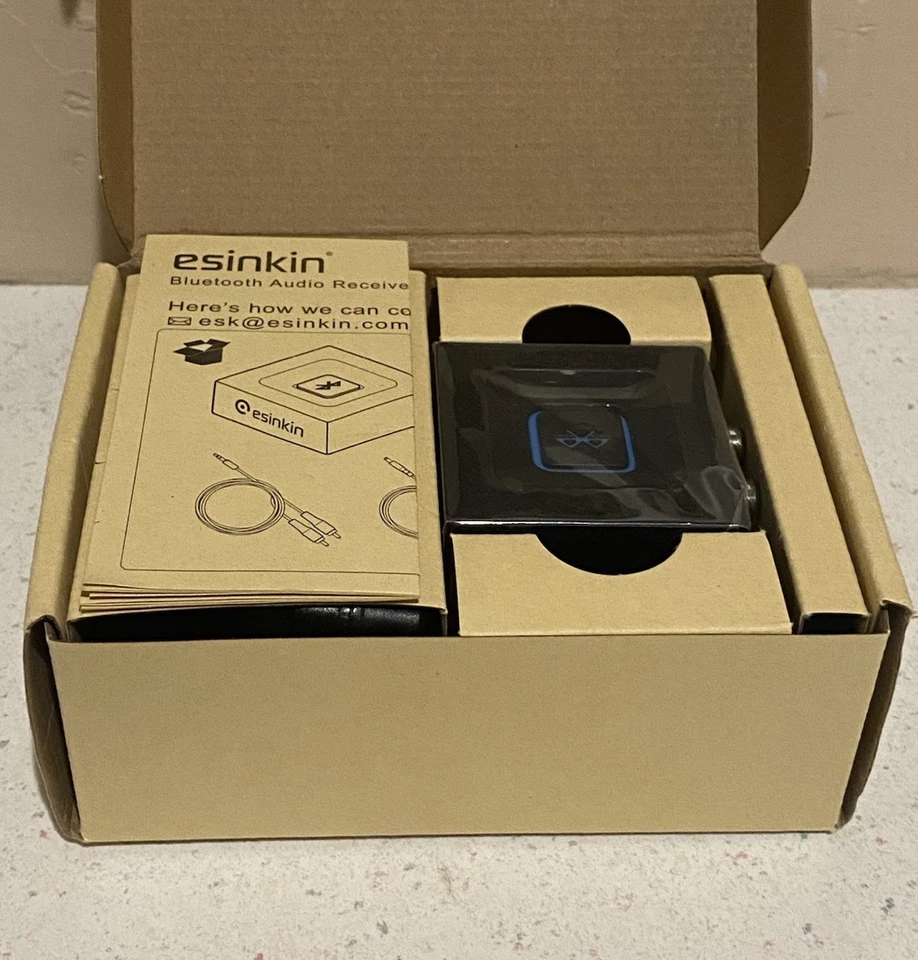Esinkin Bluetooth Audio Adapter Receiver For Music Streaming Stereo Speaker - Image 2 of 3