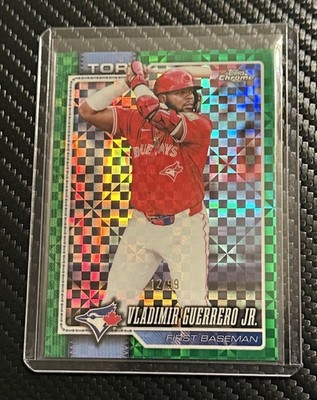 Topps Chrome 2026 Vladimir Guerrero Jr. Green X-Fractor parallel 12/99 Blue Jays