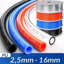 Hochwertiger Pneumatikschlauch PU Polyurethan 2,5mm 4mm 6mm - 16mm viele Farben
