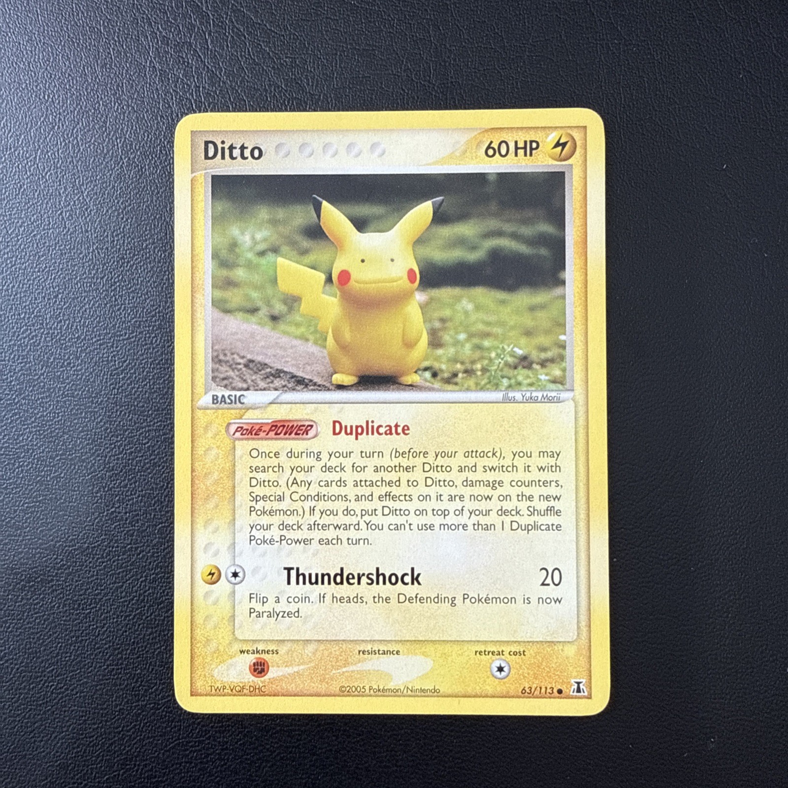Pokemon Ditto (Pikachu) Non Holo #63/113 - EX Delta Species Set  