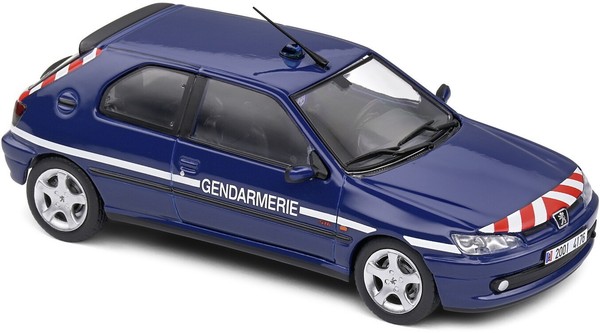 Peugeot 306 S16 16V Gendarmerie Blau 2022 Solido S4311407 1:43 167PS LHD-image